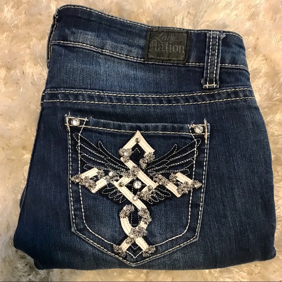 Love Nation Denim - LOVE ❤️ NATION JEANS SIZE 6 CROP